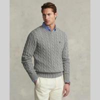 ราคา Polo Ralph Lauren เสื้อกันหนาวผู้ชาย Pullover Cable Knit Cotton Sweater รุ่น MNPOSWE16820583 สีเทา (20791657584)