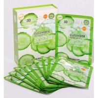 ราคา สูตรแตงกวา มาส์กหน้า มาร์คหน้า มาส์กผลไม้ มาร์คผลไม้ Cucumber East Skin 3D Facial Mask สูตร แตงกวา 1กล่อง 10แผ่น ของแท้ (13068723450)