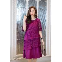 ราคา Cutie Minute เดรสลูกไม้เนื้อเงา ผ้าโพลีเอสเตอร์ เกรดพรีเมี่ยม ใช้ลูกไม้เนื้อเงาอย่างดี ผ้าดีมากค่ะ อก ฟรีไซส์ 44 (18818709021)