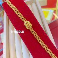 ราคา สร้อยข้อมือทอง2สลึง YHGOLD ลายถักเปีย ทองเยาวราชแท้96 5 มีใบรับประกัน (15689900762)