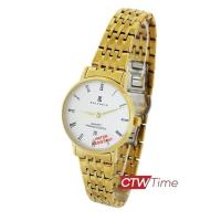 ราคา BALENCIA Fashion Wacth นาฬิกาข้อมือผู้หญิง สแตนเลสแท้ รุ่น W 2322 L G สีทอง (378162729)