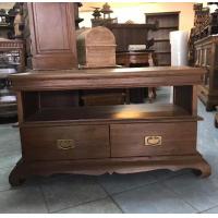 ราคา โต๊ะวางของไม้สักขาสิงห์ สูง 60 ซม โต๊ะวางทีวี มีลิ้นชักเก็บของ โต๊ะวางทีวี งานช่างบ้านถวาย (16552461253)