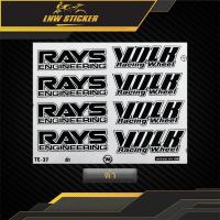 ราคา สติ๊กเกอร์ล้อ TE37 ครบชุดติด4ล้อ สติ๊กเกอร์ล้อแม็ก เกรดพรีเมี่ยม เคลือบUVแท้ (20553998540)