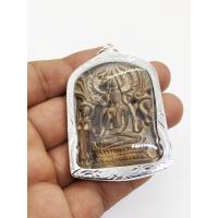 ราคา พระปรุหนัง กรุวัดราชบูรณะ อยุธยา เนื้อชินสนิมแดง พร้อมเลี่ยมกรอบเงิน Leather amulet Wat Ratchaburana Ayutthaya red rust meat with silver frame (11844956847)