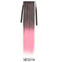 ราคา คลิปผมหางม้าสังเคราะห์ยาวตรงแบบดัดในผมไล่เฉดสีวิกผมสีแดงสีชมพูสีดำสำหรับผู้หญิง (12522061960)