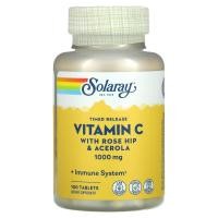 ราคา วิตามินซี 100เม็ด Solaray Timed Release Vitamin C With Rose Hip Acerola 1000 mg 100 Tablets (1767468005)