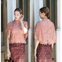 ราคา เสื้อลูกไม้ออกงาน ทรงคอกลม ปีกค้างคาว (20728613969)