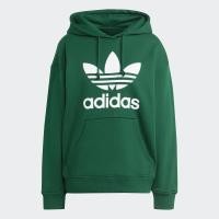 ราคา adidas ไลฟ์สไตล์ เสื้อฮู้ด Trefoil ผู้หญิง สีเขียว IB7433 (19840850777)