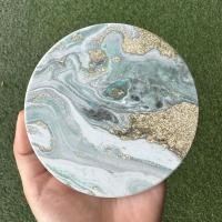 ราคา จานรองแก้ว แผ่นหินรองแก้ว ที่รองแก้ว ลายน้ำ หินอ่อน (20047749750)