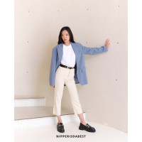 ราคา PREORDER แค่สี Dark Blue กับ Off White NIPPERISDABEST กางเกงยีนส์รุ่น Popo denim ทรงกระบอกเล็ก ปลายตัด สียีนส์เข้ม ยีนส์อ่อน และสีขาวครีม (15936363230)