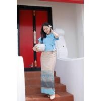 ราคา ผ้าถุงอัดกาว ผ้าฝ้ายผสมไหมประดิษฐ์ (20201300599)