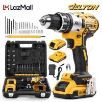 ราคา DELTON สว่านไร้สาย สว่าน 3 ระบบ 99V มีระบบกระแทก Cordless Impact Drill สว่านกระแทก ไร้สาย สว่านแบต พร้อมแบตเตอรี่ สายชาร์จ ดอกไขควง ดอกสว่าน เครื่องมือช่าง ครบชุด รุ่น DXR 99P (19521985293)