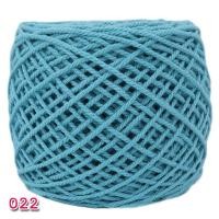 ราคา เชือกฟอก สีฟ้าน้ำทะเล 022 เชือกฟอกสีล้วน ด้ายฝ้าย ถักหมวก ถักกระเป๋า ถักกระเป๋าใส่แกง 2มม (1777594602)
