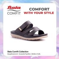 ราคา Bata Comfit บาจา คอมฟิต รองเท้าเพื่อสุขภาพ รองเท้าแตะ พื้นหนา สูง 2 5 นิ้ว สำหรับผู้หญิง รุ่น Claudia 2 สีดำ 6616267 (10283283359)