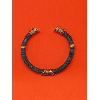 ราคา กำไลหางช้างแท้ สีดำล้วน ลงยาสุโขทัย ฟรีไซค์ ถมเงิน ถมทอง (13233701315)