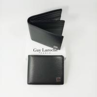 ราคา Guy Laroche กระเป๋าสตางค์ผู้ชายใบสั้น สีดำ สามช่องแบงค์ หนังลาย ผิวด้าน โลโก้รมดำ หนังแท้100 (20555255109)
