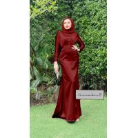 ราคา ชุดเดรสอิสลาม ชุดเดรสมุสลิม หางปลาจีบอก (20644770771)