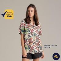 ราคา Mc Jeans เสื้อเชิ้ต MC RESORT เสื้อฮาวายแขนสั้น ผู้หญิง สีขาว พิมพ์ลาย MWSZ176 (18198197507)