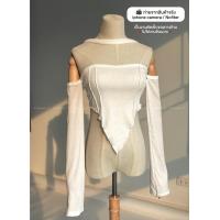 ราคา NOTBASIC เสื้อคล้องคอปาดไหล่แขนยาว ไสตล์ Y2K รุ่น Y2k long sleeve แขนยาว (19114060862)