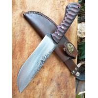 ราคา มีดแคมป์ มีดโบวี่ มีดเหน็บ มีดต่อสู้ มีดพก มีดเดินป่า fulltang 7 4 เหล็ก SUP9 ผิวไฟ ด้ามไม้พะยูงแต่งลายกันลื่น หมุดโมเสค ซองหนังบุ PE (20821096431)