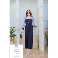 ราคา จั๊มสูทขายาว จั๊มสูทไซส์ใหญ่ จั๊มสาวอวบ jumpsuit จั้มสาวอวบ จั้มขายาว fashion (9082087176)