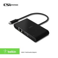ราคา Belkin ฮับมัลติพอร์ต USB C Hub Multimedia Adapter สำหรับนำเสนองานในห้องประชุม ห้องเรียน ใช้ได้กับWindows Mac AVC005btBK (3867522901)