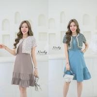 ราคา ชุดเดรสทำงาน Nuchy เดรสแฟชั่น เดรสสุภาพ (20763842763)