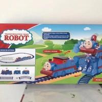 ราคา รถไฟโทมัส วิ่งราง หัวรถไฟแปลงร่างเป็นหุ่นยนต์ มีเสียง มีไฟ (20627140167)
