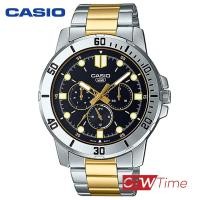 ราคา Casio นาฬิกาข้อมือผู้ชาย สแตนเลส รุ่น MTP VD300SG 1EUDF สองกษัตริย์ หน้าปัดดำ (12706771926)