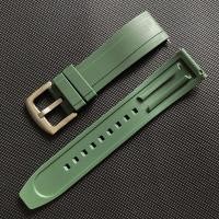 ราคา สายนาฬิกากีฬา Tali Jam Tangan Karet โค้ง20มม 22มม สำหรับ Seiko Omega Rolex Water Ghost Citizen Tissot อุปกรณ์นาฬิกาสายรัดข้อมือ (19066412269)