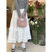 ราคา เสื้อผ้าแฟชั่นผู้หญิง สีขาว กระโปรงผู้หญิง ลูกไม้ กระโปรงทรงเอ (20681687054)