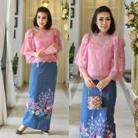 ราคา เสื้อลูกไม้สวยหรูแต่งไทยใส่ออกงานคู่ผ้านุ่งดูงามมาก ผ้าลูกไม้ฉลุสไตล์ฝรั่งเศส มี 3 สี เลื่อมประกายทอง สวยหรู ดูดี มีเสน่ห์ (19464151833)