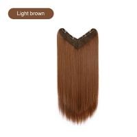 ราคา วิกผมตรง แฮร์พีชแบบแพตรง แบบกิ๊บ4ตัว ทรงV ยาว45 60cm ไหมนิ่มมาก แฮร์พีช แบบแพ ผมตรง HZ330 (20384293664)