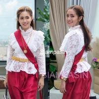 ราคา PTT เสื้อลูกไม้ ประยุกต์ ร5 เกรดพรีเมี่ยม ผ้านุ่มไม่คัน อก 32 36 34 38 38 4040 42 42 46 นิ้ว เสื้อลูกไม้สีขาว เสื้อลูกไม้แขนยาว ชุดไทยสีขาว จุ๋ย blouse (20021269995)