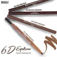 ราคา MILLE 6D EYEBROW PENCIL WATERPROOF ดินสอเขียนคิ้ว กันน้ำ หัวตัดแบบ AUTO มีเบอร์02 สีน้ำตาลเข้ม สินค้าราคาพิเศษไม่มีกล่อง (20565275886)