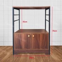 ราคา HFJ ตู้วางของในห้องครัว ตู้เก็บของอเนกประสงค์ ตู้วางไมโครเวฟ ตู้ในครัวอเนกประสงค์ ชั้นวางอเนกประสงค์ (20151140354)