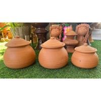 ราคา หม้อดินเผาขนาดกว้าง6 8นิ้ว หม้อต้มยา ต้มสมุนไพร ต้มสุกกี้ ต้มอาหาร ถ่ายวีดีโอก่อนแกะสินค้าทุกครั้ง (20095486990)