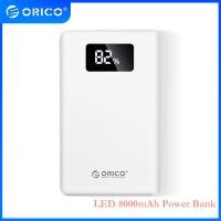 ราคา ORICO LED Display 8000mAh Super Charge Power Bank for Phone Portable External Battery Thin 5V 2A USB 3 port Charging (20530961787)