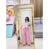 ราคา งานเเซ็ต 2 ชิ้น สาวอวบชุดเซ็ทอมยิ้มขายาว เสื้อ กางเกง (20473057340)