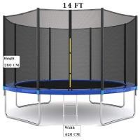 ราคา แทรมโพลีน Trampoline ขนาด 6 8 10 12 14 ฟุต FT ของเล่นเด็กเล็ก เด็กใหญ่ สปริงบอร์ด มีบันได สำหรับ 8101214 ฟุต สินค้ามีประกัน (10767554705)