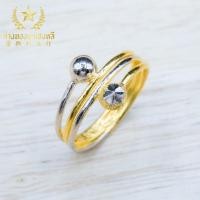 ราคา YHLG แหวนทองแท้ลายตุ้มไขว้ชุบสี น้ำหนักครึ่งสลึง (20237203670)