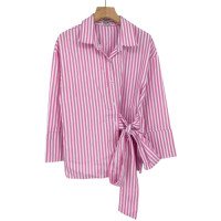 ราคา Pomelo เชิ้ตลายทางชมพูขาว Used Like New (20628573242)