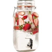 ราคา โถจ่ายน้ำหวาน โถกดน้ำ 4ลิตร โหลแก้วจ่ายเครื่องดื่ม Beverage Dispenser โถจ่ายเครื่องดื่ม พร้อมก็อกน้ำ เพิ่มขาตั้งได้ (20092235611)