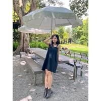 ราคา ? ? ? ? ? ? ต้องตา มินิเดรสผูกโบว์ไหล่ จีบอกผ้าฝ้าย สไตล์มินิมอล สาวหวาน (20478784702)