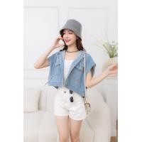 ราคา Dewishes Jacket Hoodie Denim แจ๊คเก็ตยีนส์แขนกุด มีฮู๊ด (19088705511)