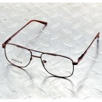 ราคา Titanium Alloy Double Bridge Brown Pilot Men กรอบแว่นตากรอบแว่นตา Eyeframe Eyewear (16527768196)