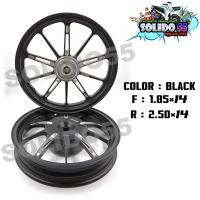 ราคา ล้อแม็ก CLICK125 I PCX ล้อแม็กแต่งก้านตรง งาน CNC สีทอง สีดำ ขนาด 1 85 14 2 50 14 (19485572449)