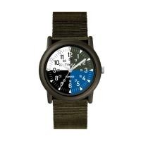 ราคา Timex TWLB69100 Camper Camo นาฬิกาข้อมือผู้ชายและผู้หญิง สายผ้า สีเขียว (18582606309)