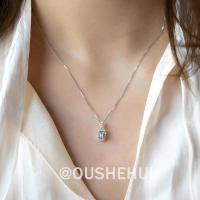 ราคา Oushehui S925เงินสเตอร์ลิงสร้อยคอพลอยสีฟ้าบุษราคัมโซ่กระดูกไหปลาร้าสำหรับผู้หญิง (15083475441)