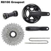 ราคา SHIMANO Ultegra ชุดเกียร์จักรยานไฟฟ้าR8170 Di2 2X12สปีดชุดจานหน้าหลัง R8100 170 50 34T จานหน้า R8150ตัวเปลี่ยนเกียร์เบรกไฮดรอลิก R8170 (13544880657)